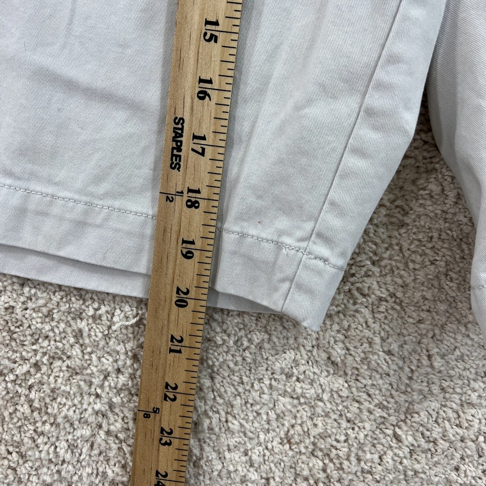 Pantalones Cortos Informales Roundtree York Para Hombre 40 Caqui Beige Frente Plano Chino Foto 4 de 4