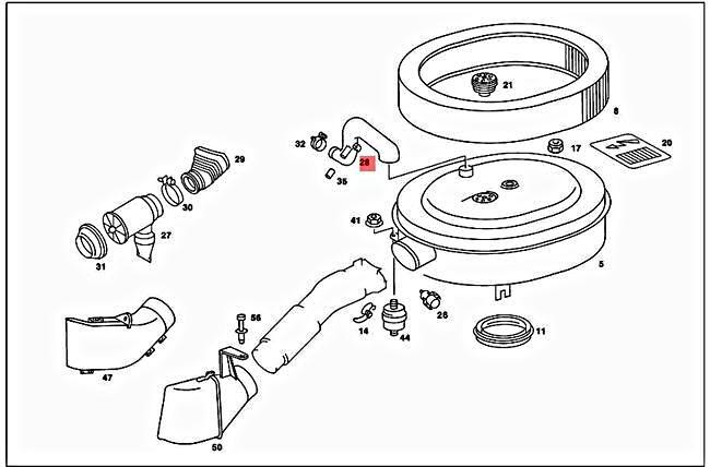 MERCEDES BENZ 300se W126 Engine Crankcase Breather Hose 1030941082 
