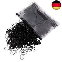 1000 StüCk Haar Haargummis,Mini Elastische BäNder,Schwarz GummibäNder,Gummi Haar