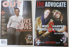 OUT Advocate Magazine (2 in 1/flip over) Sep Oct 2024 Luke Evans Will Farrell