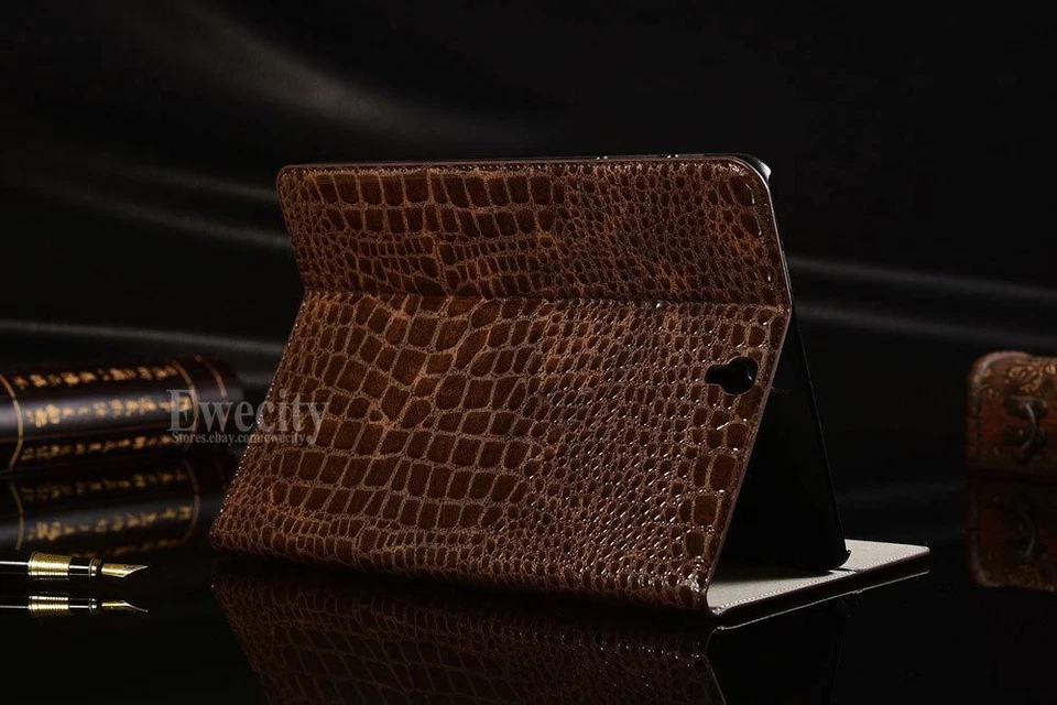 Folio Crocodile PU Leather Smart Magnetic Case Cover For Samsung Galaxy Tab - Image 2 of 4