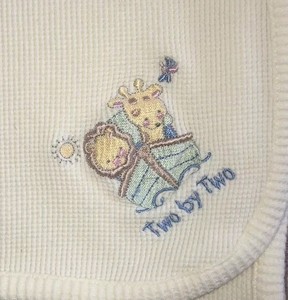 noah's ark baby blanket