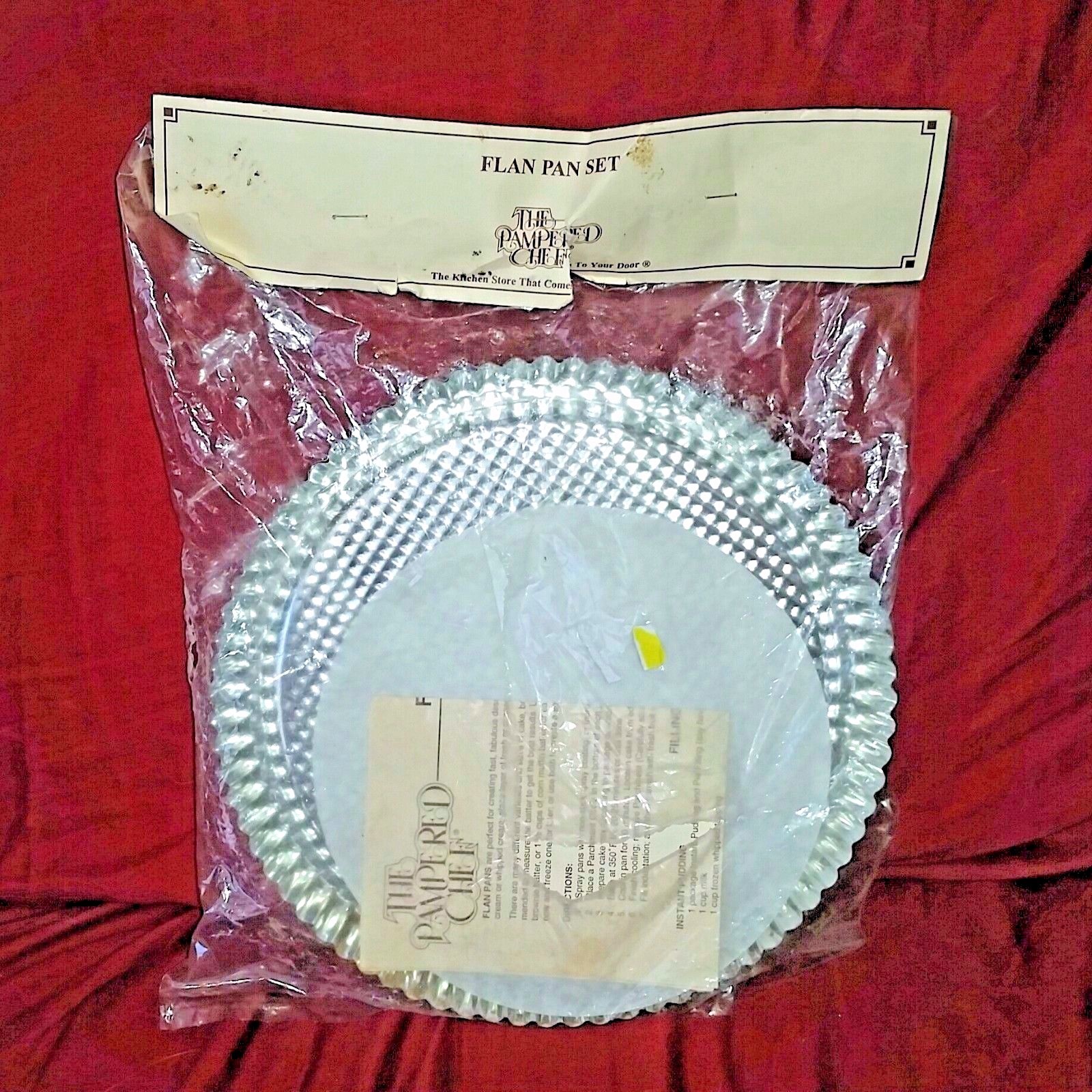 Vintage Pampered Chef FLAN PAN Set of Two 1994 NEW in Package Tarts