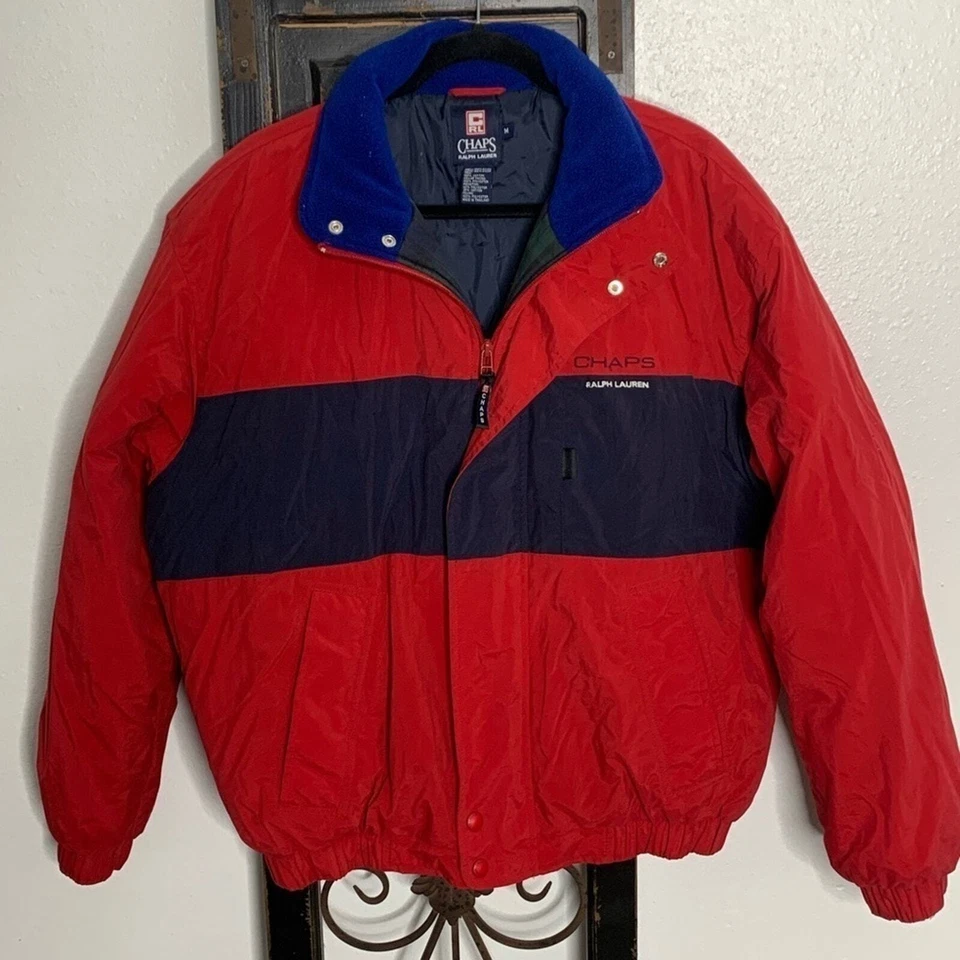 Vintage Chaps Ralph Lauren puffer Coat Sz medium - Image 4 of 4