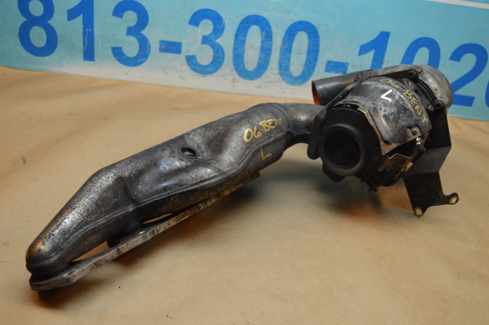 2006 BENTLEY ARNAGE RIGHT TURBO  EXHAUST MANIFOLD ASSEMBLY COMPLETE PF100646PF