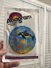 Set of 5 Vintage Anagram 18" Sea Scapes Birthday Mylar Foil Balloons - NEW