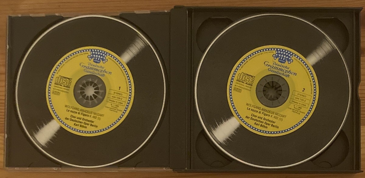 Le Nozze Di Figaro Mozart Karl Bohm CD 3 Disc Set Deutsche