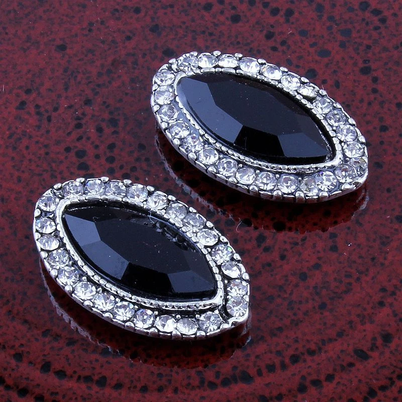 20pcs Metal Rhinestone Buttons Bling Alloy Crystal Flatback Buttons for Wedding - Image 3 of 4