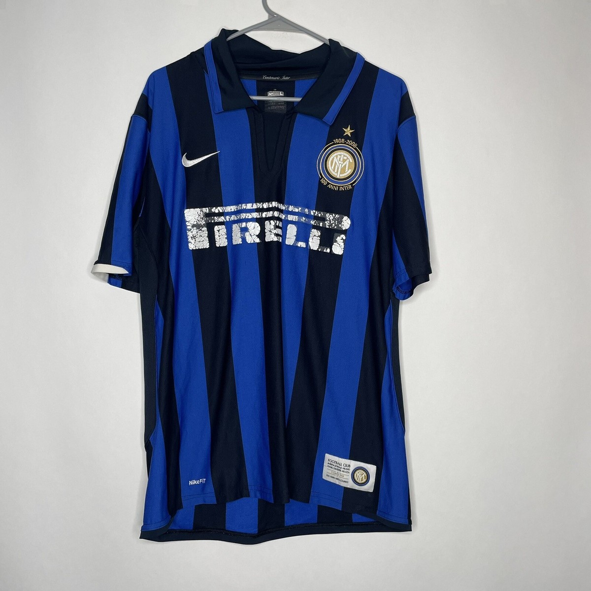 セリエA 08's NIKE × INTER インテル 希少 Lサイズ Rare Nike 2008 Anniversary Jersey Mens Large Inter Milan