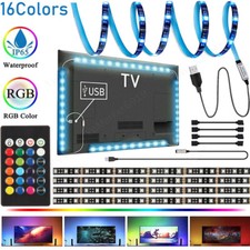 5V USB LED Strip TV Monitor Background Light 5050 RGB Color Changing w/Remote