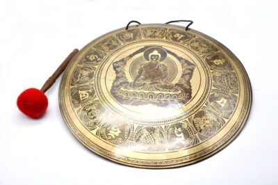 20 Zoll Buddha geschnitzter Gong - handgefertigter Gong-Meister Heilung...