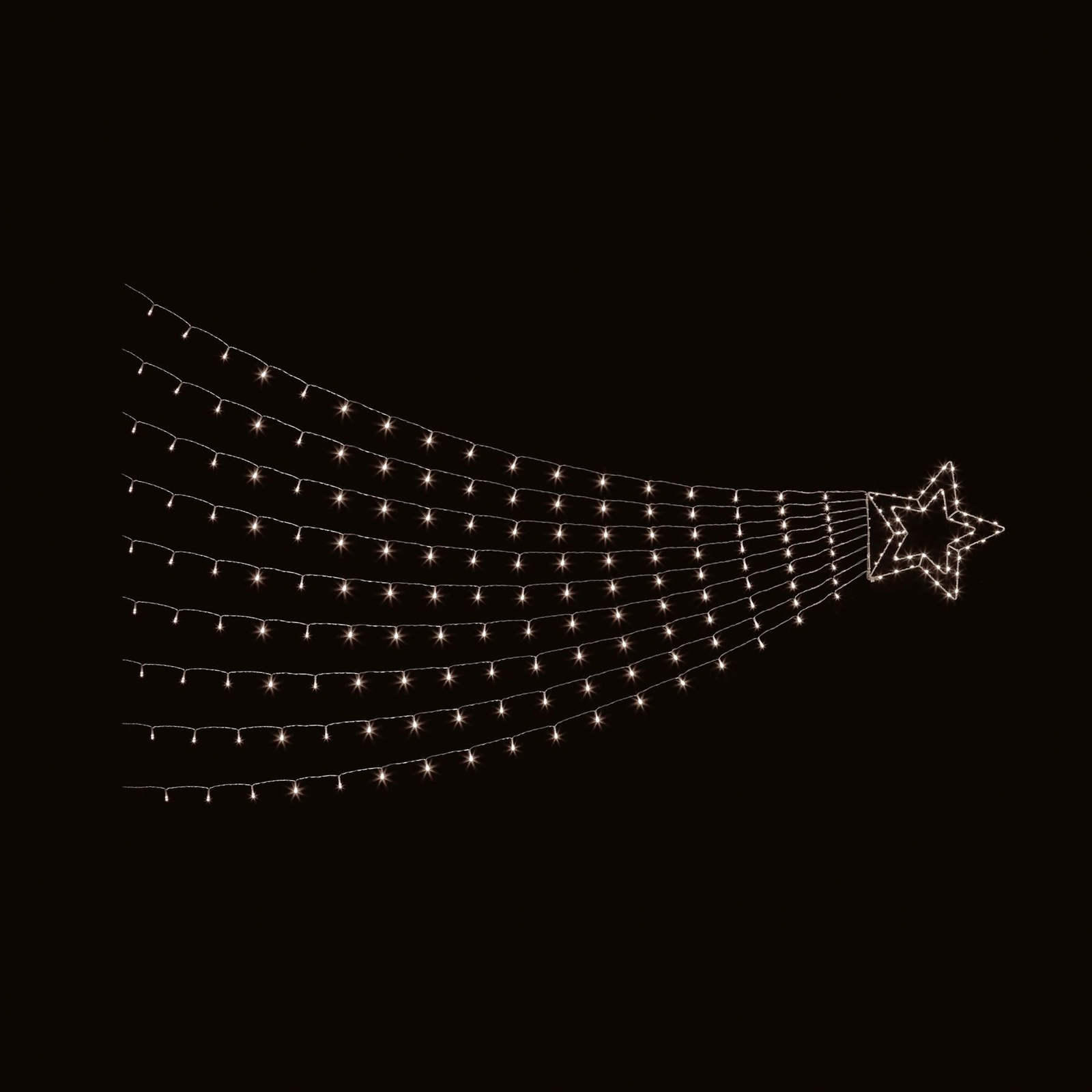 Christmas Window Lights 320 White LEDs Indoor/Outdoor Mesh Net Shooting Star