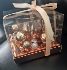 Rose Gold Candle Holder with Baubles