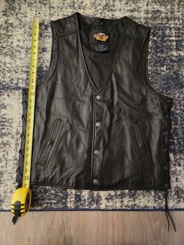 Harley Davidson Motorcycles - American Legend - Gilet in pelle taglia grande ottime condizioni - Foto 16 di 23