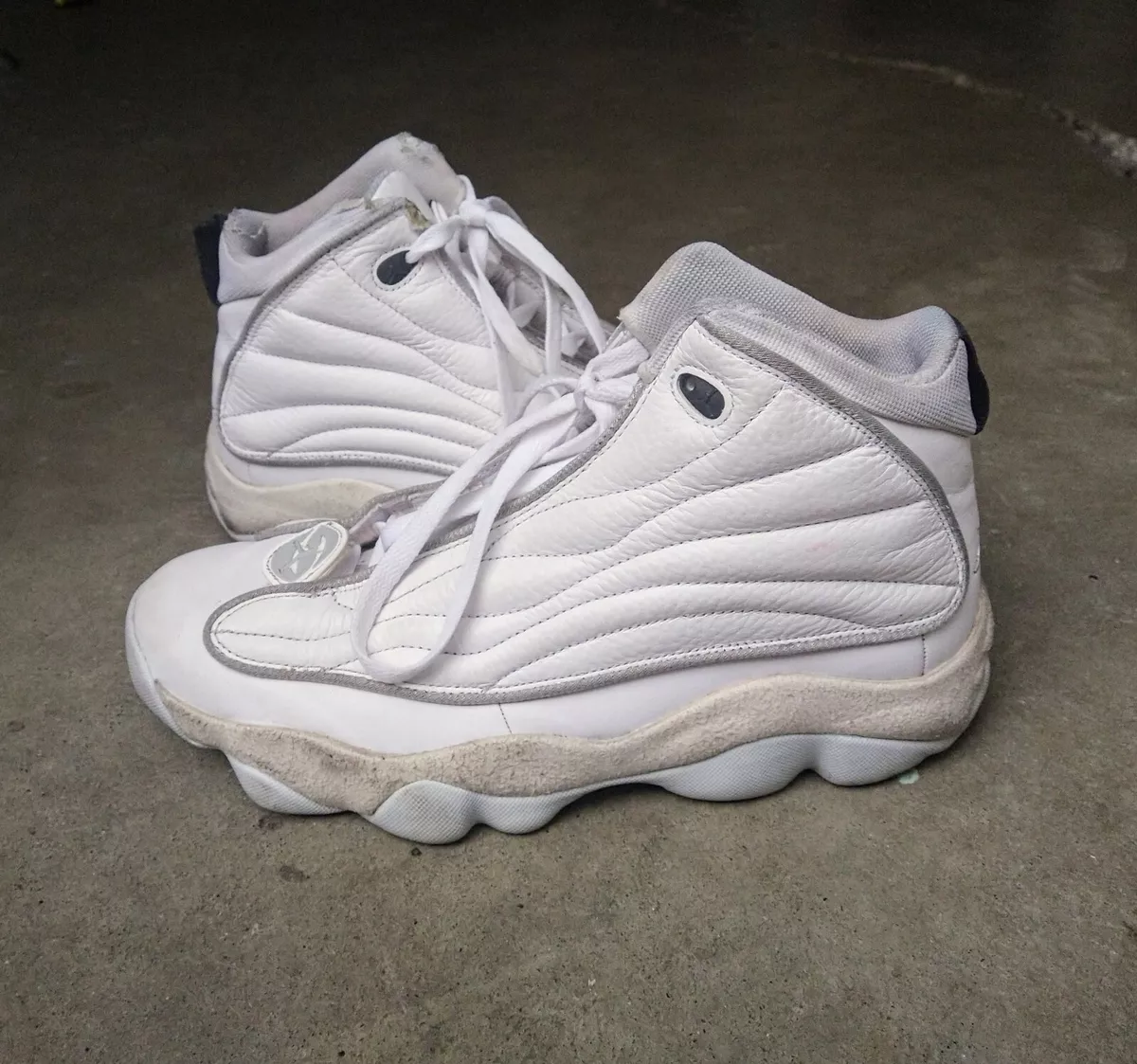 Jordan Pro Strong White Silver