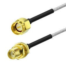 SMA Male to SMA Female Bulkhead Mount 0.086" RG405 Semi Rigid Coaxial Cable 20cm