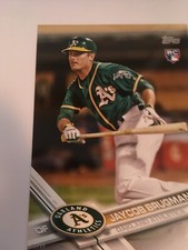 2017 Topps Update Jumbo 5x7 Jaycob Brugman A's RC US187 #'d 02/49