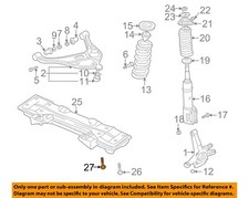 GM OEM 99-04 Tracker Suspension Components-Susp Crossmember Bolt 91177709