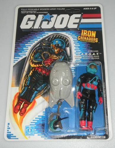 *RECARDED* 1989 Vintage G.I. GI Joe 3.75 ARAH Cobra TARGAT Figure *100% Complete