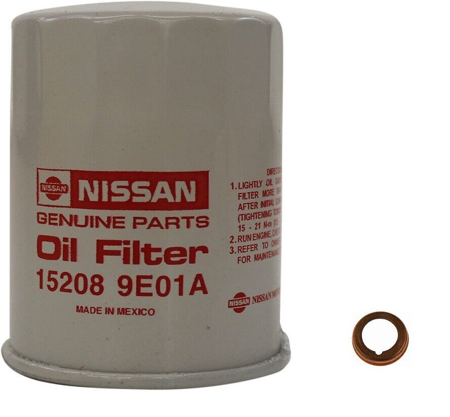 Genuine Nissan Oil Filter 1995-2018 15208-9E01A With Washer Qty 1 OEM