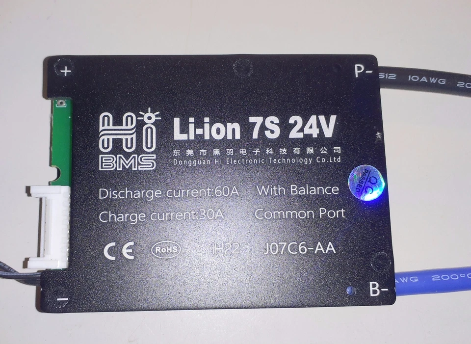 LiIon Akku BMS 7S 24V 60A mit Balancing