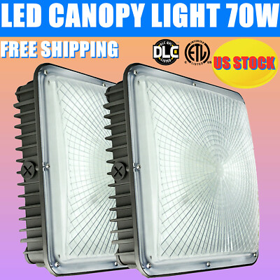 130lm/W Commercial Gas Station LED Canopy Ceiling Light Garage light 5500k 70W