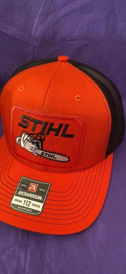 &nbsp;stihl chainsaws embroidered patch Richardson 112 Snapback Trucker Hat Cap&nbsp;