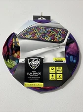 Auto Drive Car Windshield Twist Sun Shade Butterfly Universal Fit 2-pc Set