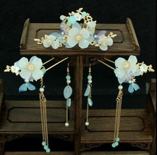 Hanfu Headpiece Tassels Hairpin Full Sets Chinese Traditional Hairdressing Hair