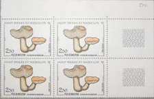 ST. PIERRE MIQUELON SPM 1990 587 490 4x Fungus Mushrooms Mushrooms Flora Nature **