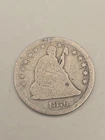 1876 Seated Liberty Silver Quarter 25c