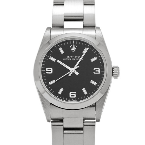 ROLEX Oyster Perpetual 77080 black WATCH 729569