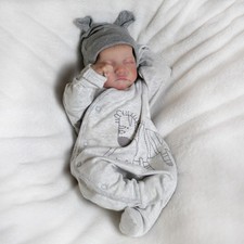 18'' Newborn Reborn Baby Dolls Vinyl Silicone Lifelike Boy Doll Handmade Gift