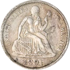 1891-P Seated Liberty Dime