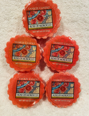 Yankee Candle Wax Potpourri Tarts Rose Of Morocco .8 oz (lot of 5) Retired NOS