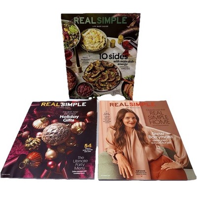 3 lot Real Simple Magazine Sept Oct Nov  2025 Holiday Gifts Drew Barrymore
