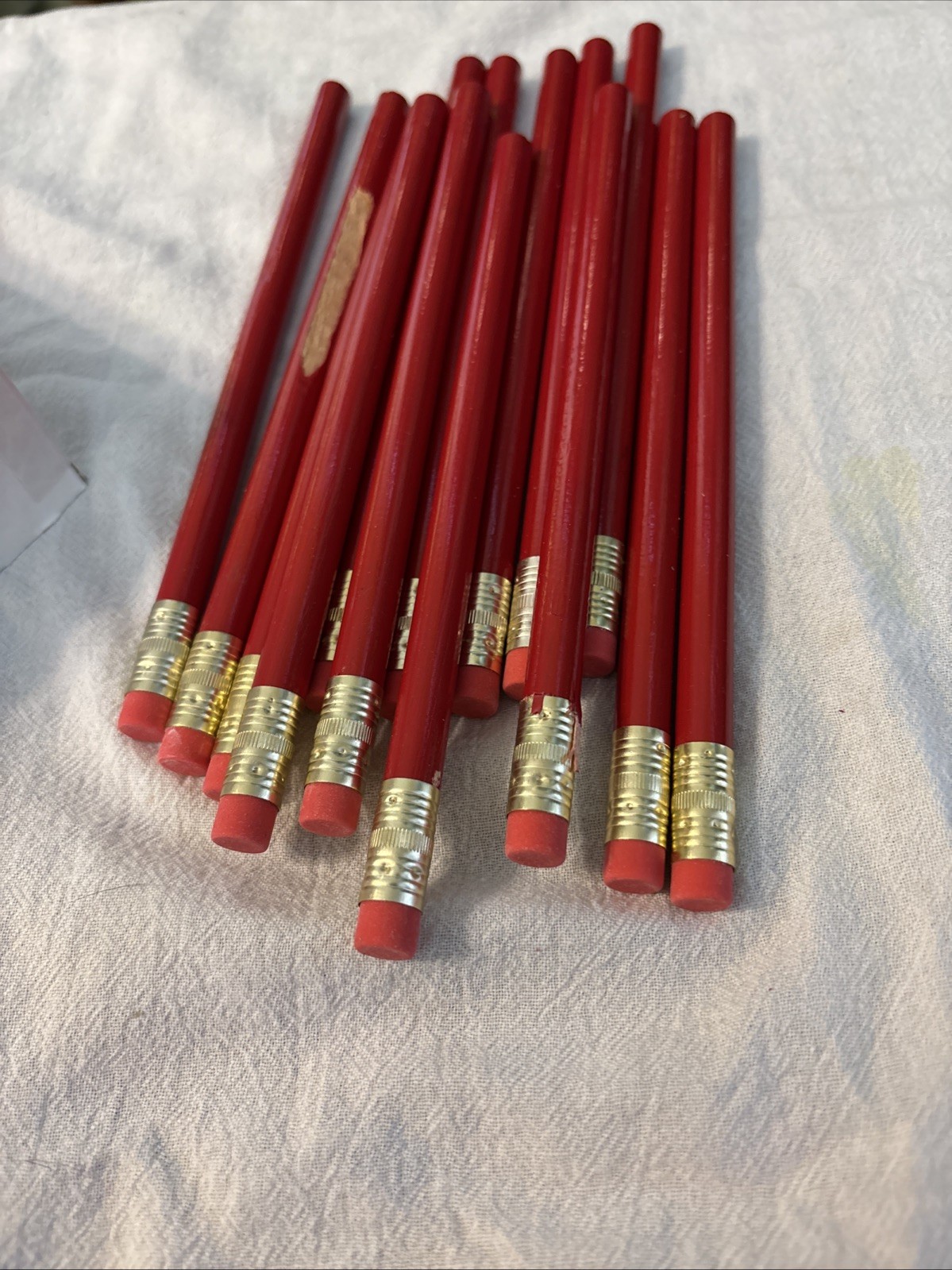 72 Lot of Misprint Jumbo Round FSC 100% Pencil Round Factory 2nd Pencils Red