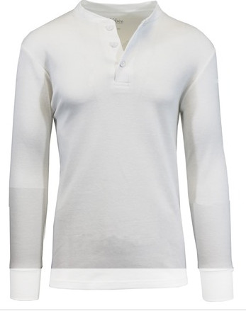 МУЖСКАЯ ТЕРМОРУБАШКА HENLEY ИЗ ВАФЕЛЬНОГО ТРИКОТАЖА BLUE ICE GBH - РАЗМЕР МУЖСКОЙ L - БЕЛЫЙ 5390₽