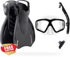 Cressi Black/Clear Large-X-Large Snorkel Set