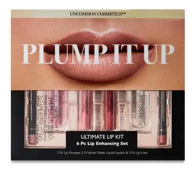 Plump It Up Ultimate Lip Kit, 6-Piece Set with 2 Plumpers & Includes 2 Lipgloss