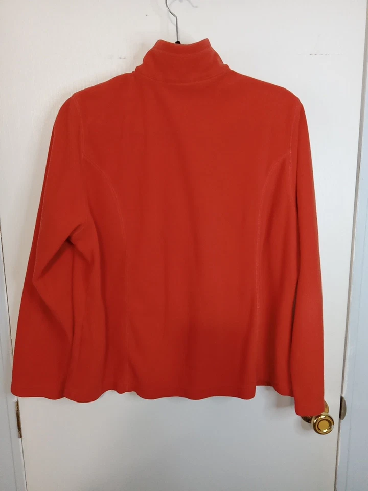 Top de mujer Lands' End XL/P 18-20 naranja polar 1/3 cremallera mangas largas  Foto 4 de 4