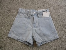 Zara Comfort Short Shorts Girls 7 Years Light Wash Denim Signature