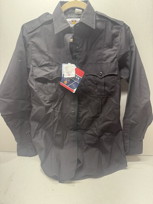 NWT Flying Cross Uniform Women’s Black Long Sleeve Shirt 32 Regular Fit Standard