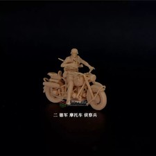 3D-Printed 1/72 German Motorcycle Scout 1 person Unpainted Model