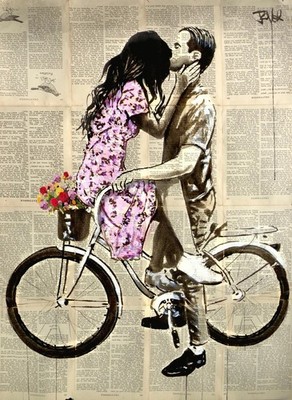 Eternal Spring Young Couple, Loui Jover, Wall Decor Art Print Poster 14'' x 11''