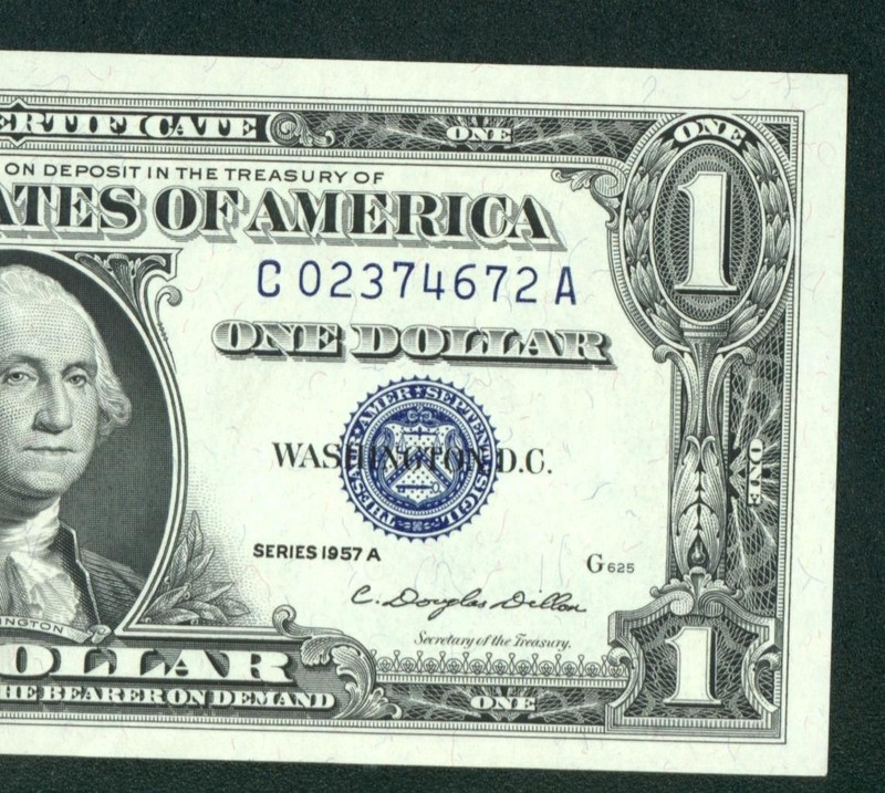 $1 1957 ((CHOICE AU)) Silver Certificate Note ** PAPER CURRENCY AUCTIONS