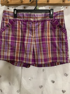Apt 9 Women's  Plaid Shorts Pink Paid Size 14 Summer Beach