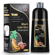 3 en 1 Champ  para te ir el cabello negro y cubrir canas para hombres y mujeres