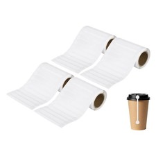 4Rolls Total 2000Pcs Tamper Evident Tape, 3.9x0.5Inch Tamper Proof,White