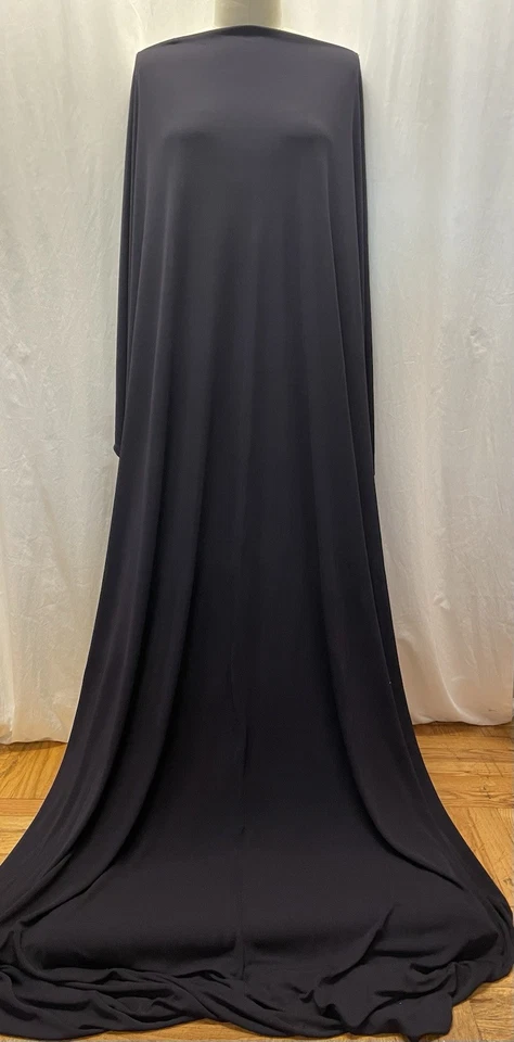 100%  Rayon Matte Jersey Dark Navy Blue Color By The Yard  54" Wide - Image 2 of 4